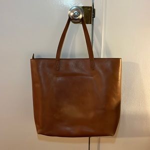 Madewell Zip-Top Transport Tote in English Saddle